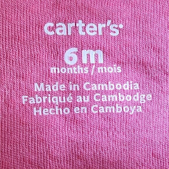 Carters Baby Girls Little Sister 2-Way Zip Cotton Sleep & Play Size 6 Months - Picture 6 of 6